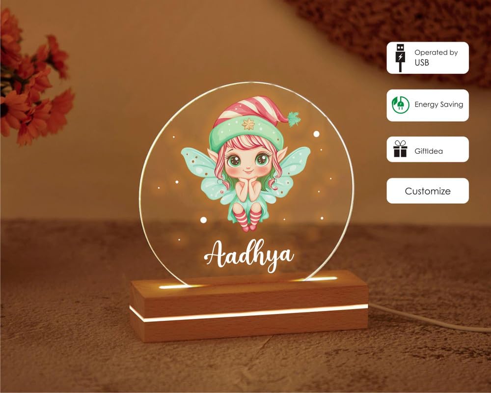 THE GRANDEUR Acrylic Customised LED Lamp, Gift Items for Women, Men, Birthday Gift Girlfriend, Kids, Friend, Return Gift Kids Birthday, Personalised Gift Girls Boys, Transparent 1