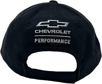 Chevrolet Bowtie Logo Performance Black Hat - Chevy Twill Cap w/Adjustable Closure