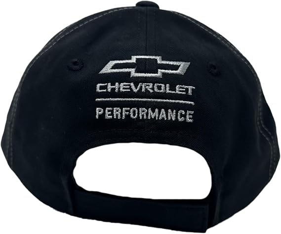 Chevrolet Bowtie Logo Performance Black Hat - Chevy Twill Cap w/Adjustable Closure