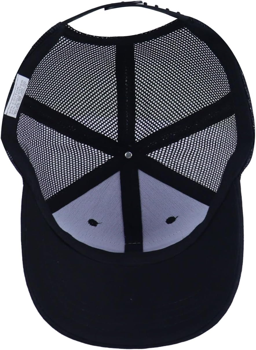 American Flag with Lineman Hats for Men, Adjustable Leather Patch Electrician Baseball Cap - Image 6