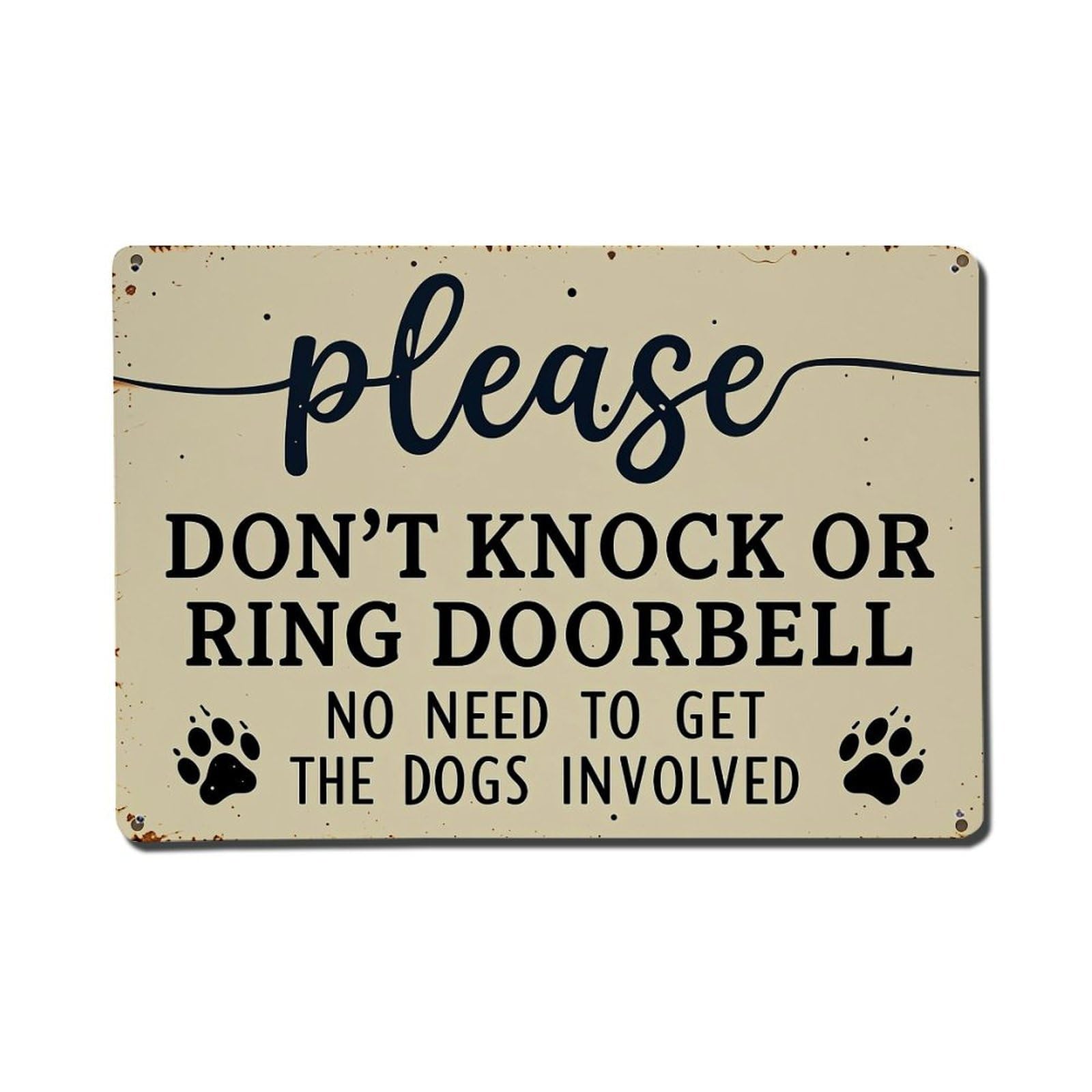 Jdfenggu Vintage Please Do Not Knock Retro Metal Tin Sign, Metal Poster For Bar, Home, Man Cave, Kitchen, Laundry Room Art Decor 8X12 Inch