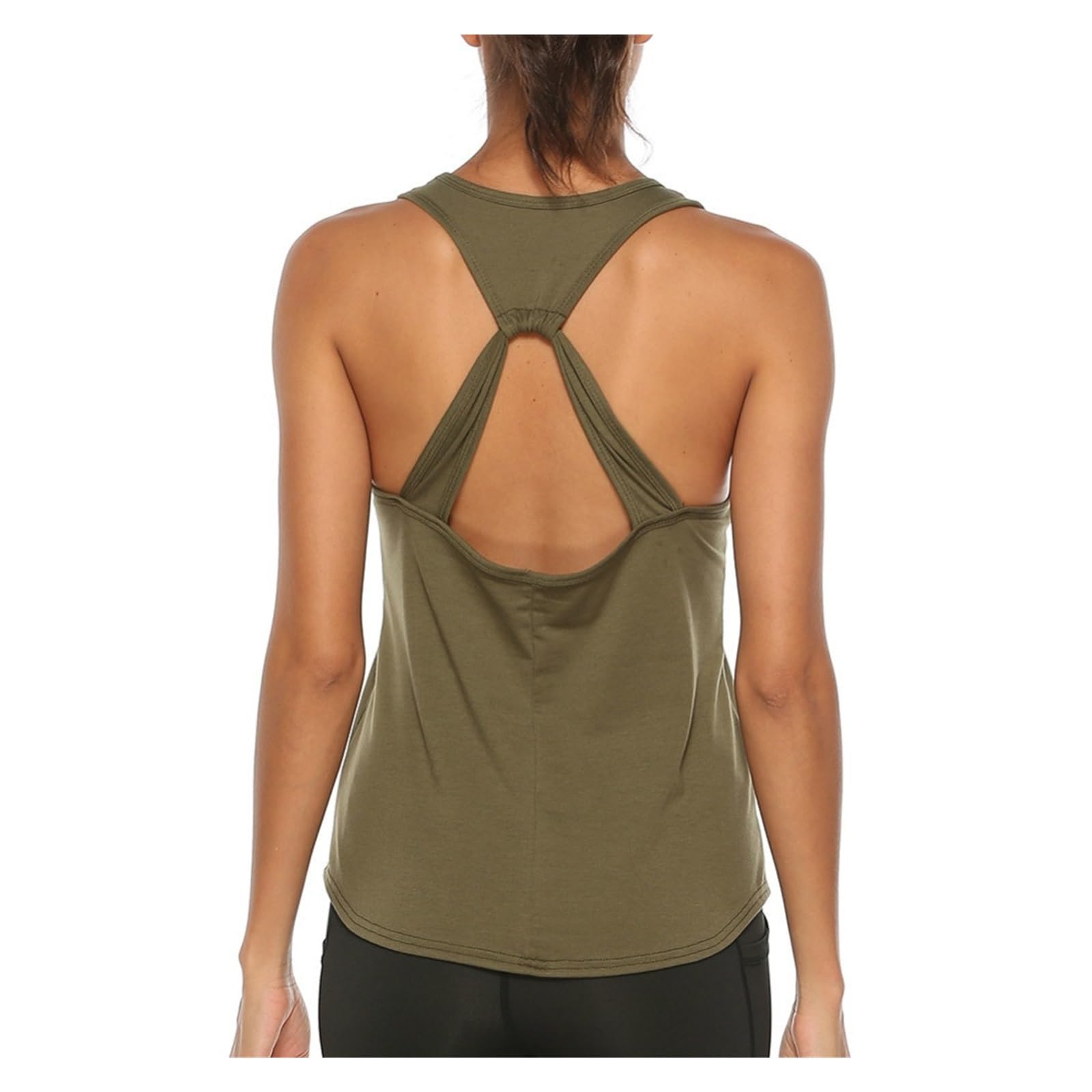 Maglietta da yoga Canottiere da yoga sexy senza schienale for donna T-shirt sportiva da fitness senza maniche Camicie da yoga for allenamento Gilet da corsa atletico ad asciugatura rapida Lady(Pink,M)