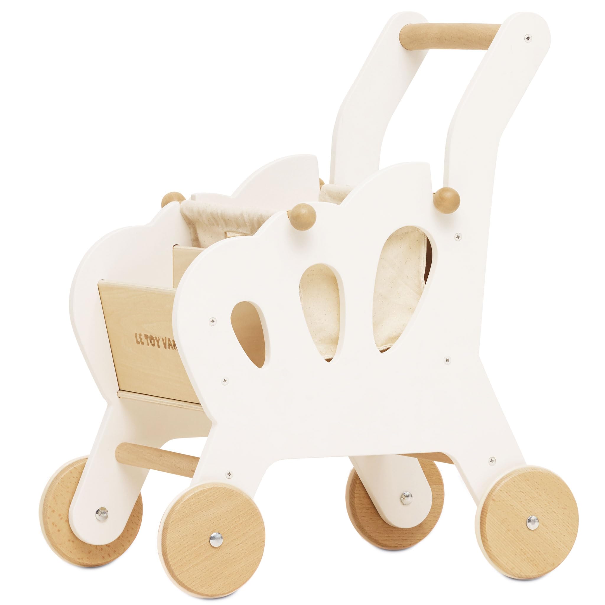 Le Toy VanEducational Wooden Toy Role Play Grocery Store Shopping Trolley | Boys Or Girls Pretend Play Supermarket Playset - for Ages 3+