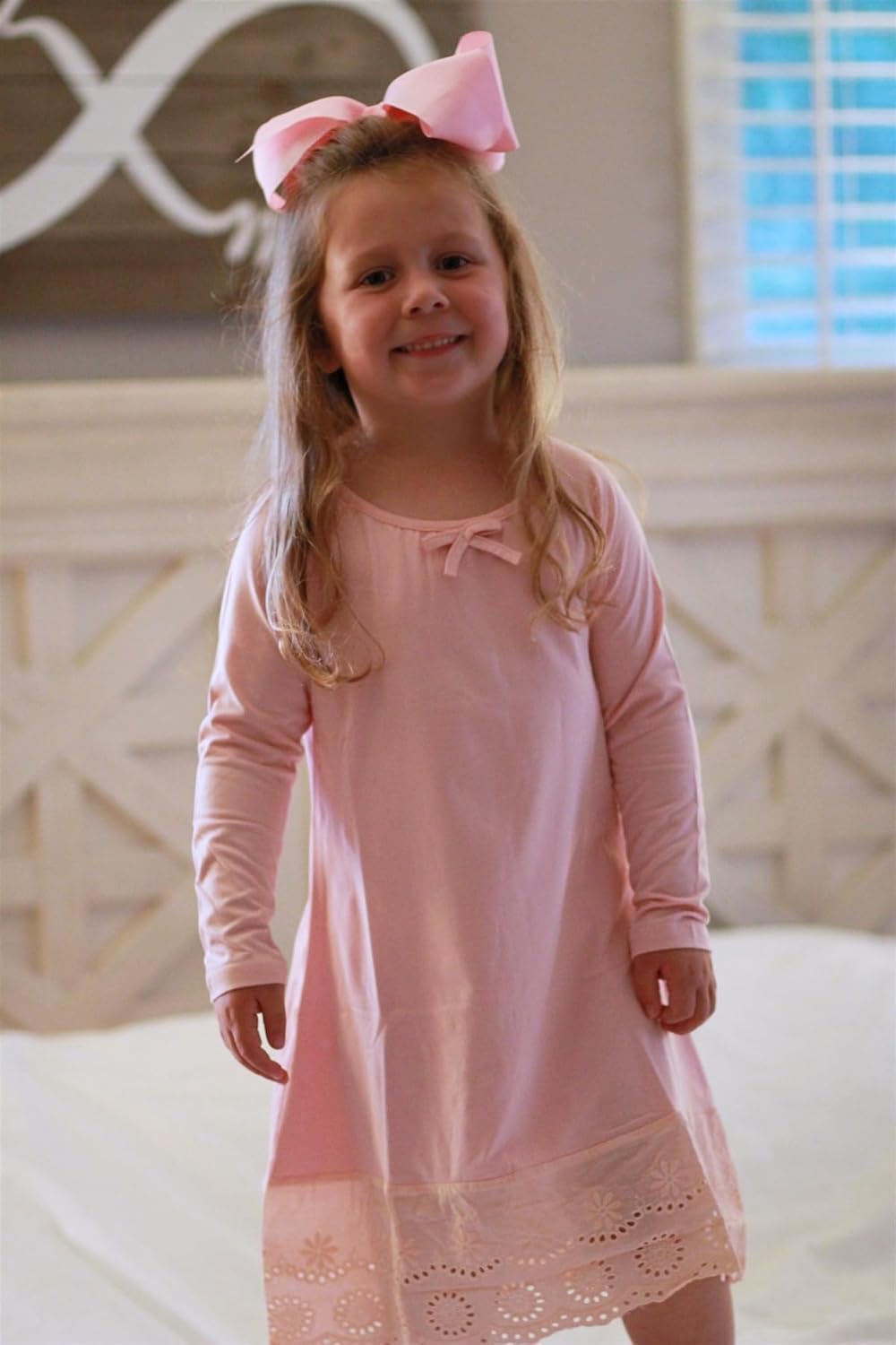 Vieille Girls Nightgowns Long Sleeve Princess Sleepwear Cute Kids Pajama Dress Size 5-12 Years - Image 5