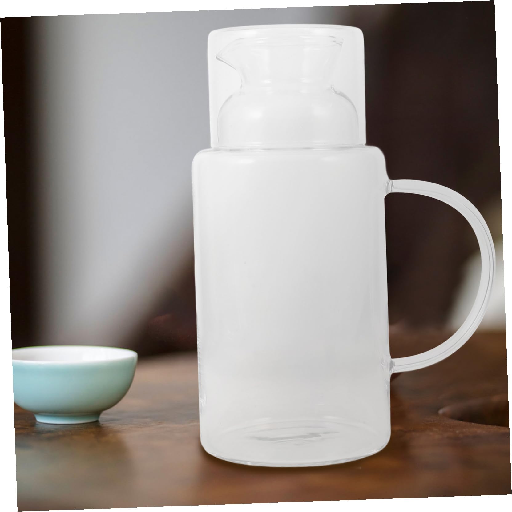 GALPADA Jarra de Vidrio Resistente Altas Temperaturas Contenedor de Agua para Bebidas Frías y Calientes con Antigoteo para Cocina Bar y Eventos Portátil y Fácil de Limpiar