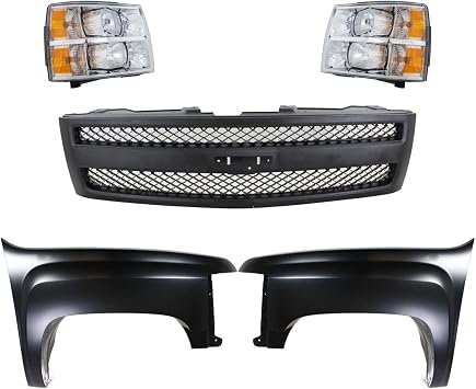 Quarter Panel Kit for Chevy for Silverado 1500 2007-2013 Front Driver Left Passenger Right Side Steel Primed 901-11165 25810706