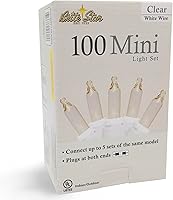 Vista 8 de Brite Star Cadena de luces de Navidad de 100 unidades, mini, transparentes - 22 pies de luces de árbol de Navidad para interiores y exteriores