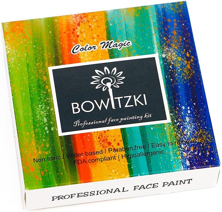 Bowitzki 30g Professional Face Paint Body Paint Water Based Face painting Makeup Safe for Adults Split Cake Single Color (Blue)