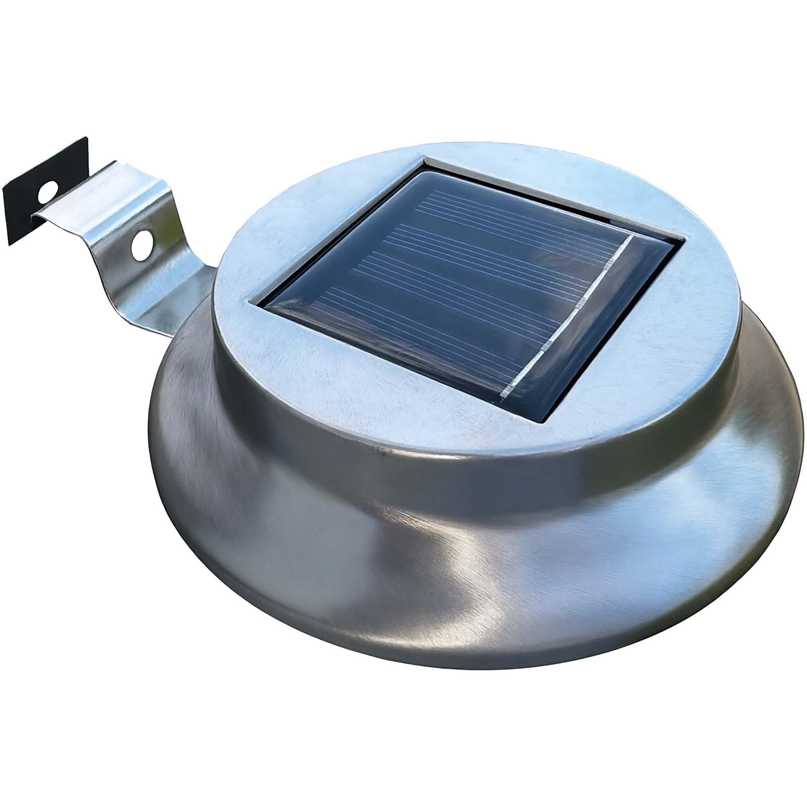 Solar Dachrinnenleuchten 12er Set Edelstahl LED Warmweiß IP44 Außen Garten | BURI Dämmerungssensor, wetterfest, Zaunleuchte, Gartenbeleuchtung, Solarbetrieb, energiesparend, Balkon, Terrasse