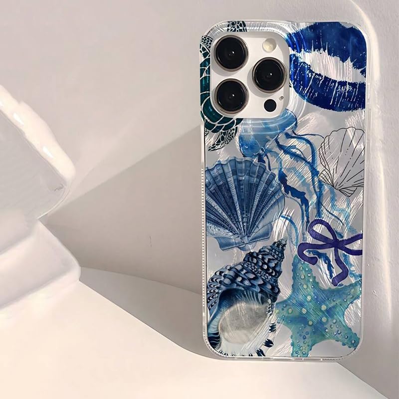 Seaside Scenery Wave Beach Pattern Phone Case For iPhones 15 16 17 14 13 12 11 PRO% 16E 7 8 16 Plus 17 Air Shockproof Cover (3, For iPhones 15 Plus)