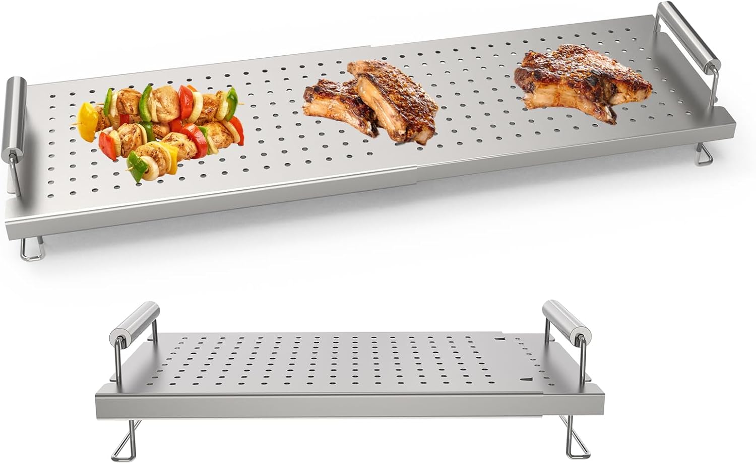 Adjustable Griddle Warming/Cooling Rack for Blackstone Griddle Accessories 17 22 28 36", Universal Stainless Steel Warming Tray/Grill Shelf/Warmer for Weber Charbroil Nexgrill & Most Tabletop Griddle