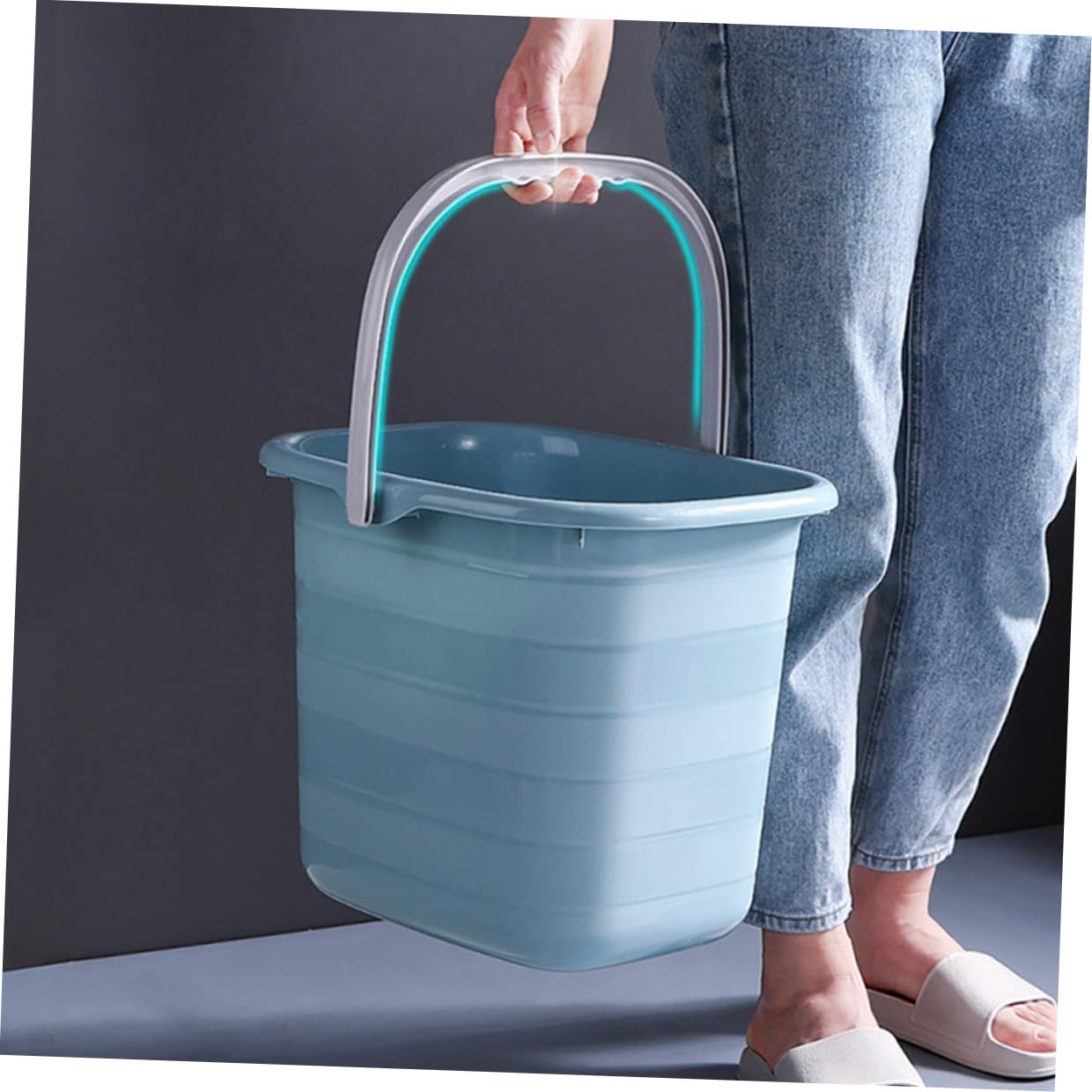 CLISPEED Secchio di Plastica Multifunzionale Manico 11l Piccolo Contenitore D'acqua per Uso Domestico e Giardinaggio Facile da Trasportare e Lavare