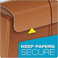 Vista 6 de Globe Weis Globe-Weis/Pendaflex Heavy Duty 31-Pocket Expanding File with Flap, 1-31 Index, Letter Size, Brown, (R117DLHD)