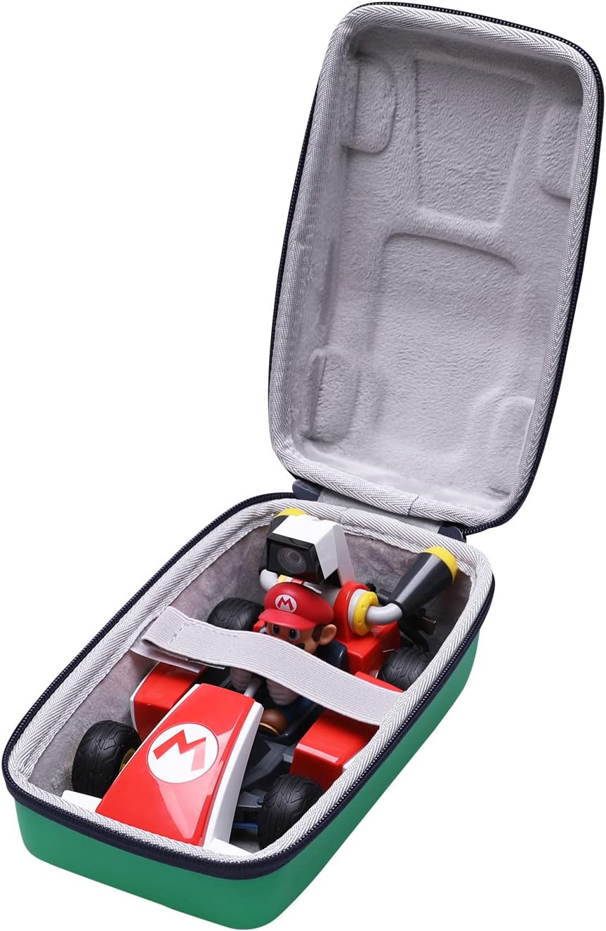 XANAD Hard Case for Nintendo Switch Mario Kart Live: Home Circuit Mario Set Luigi Set- Green Storage Bag