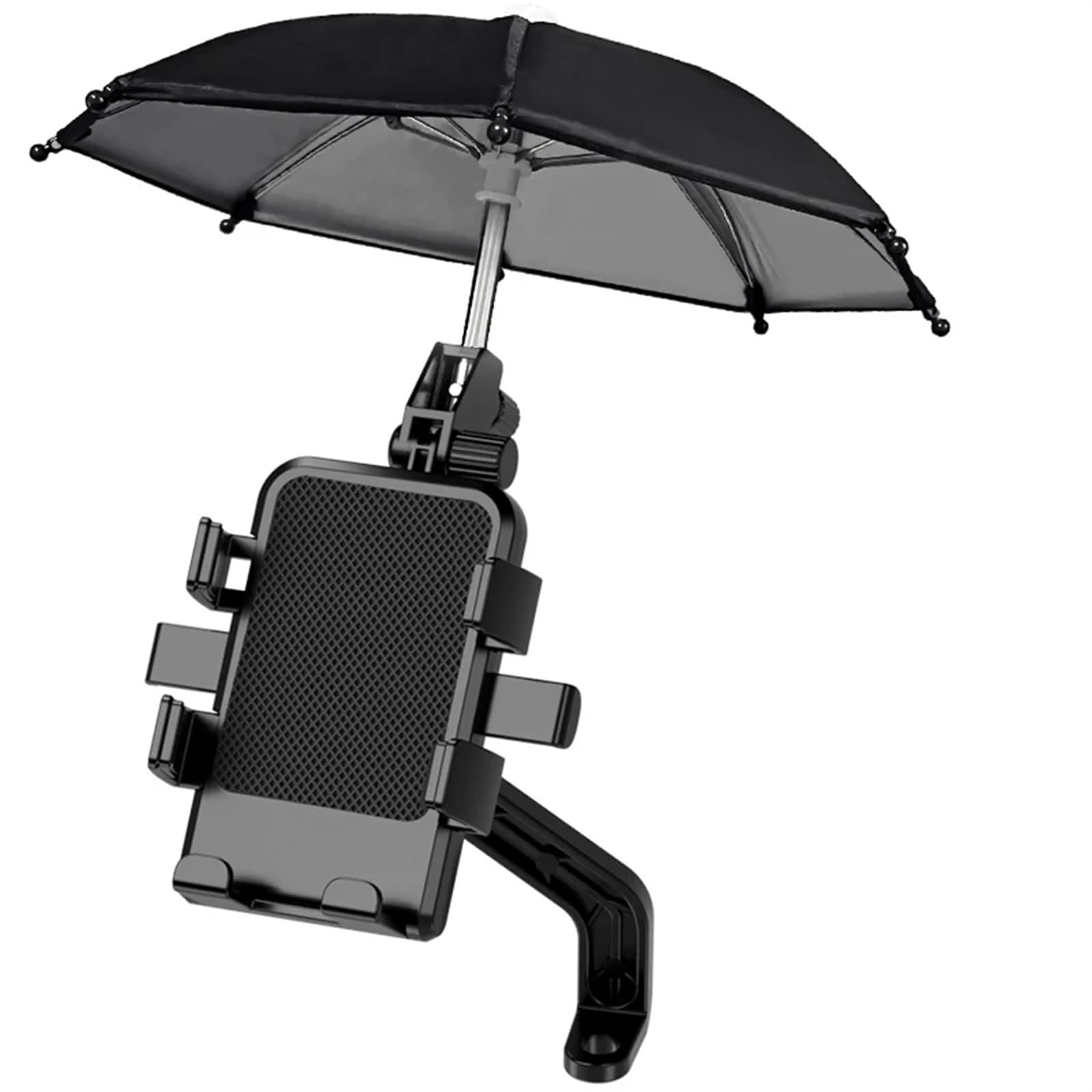 Support Telephone Velo Support Téléphone Moto Parapluie Imperméable Pare-Soleil Vélo Scooter D'extérieur Clip Téléphone Support Guidon Telephone Moto Rotation(D)