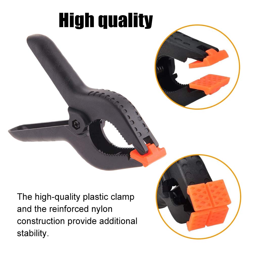 Lot De 20 Pinces à Ressort De 5,1 Cm Pour Toile De Fond De Cabine Photo, Petites Pinces Pour Le Travail Du Bois, Le Collage, Les Travaux Manuels (5 Couleurs