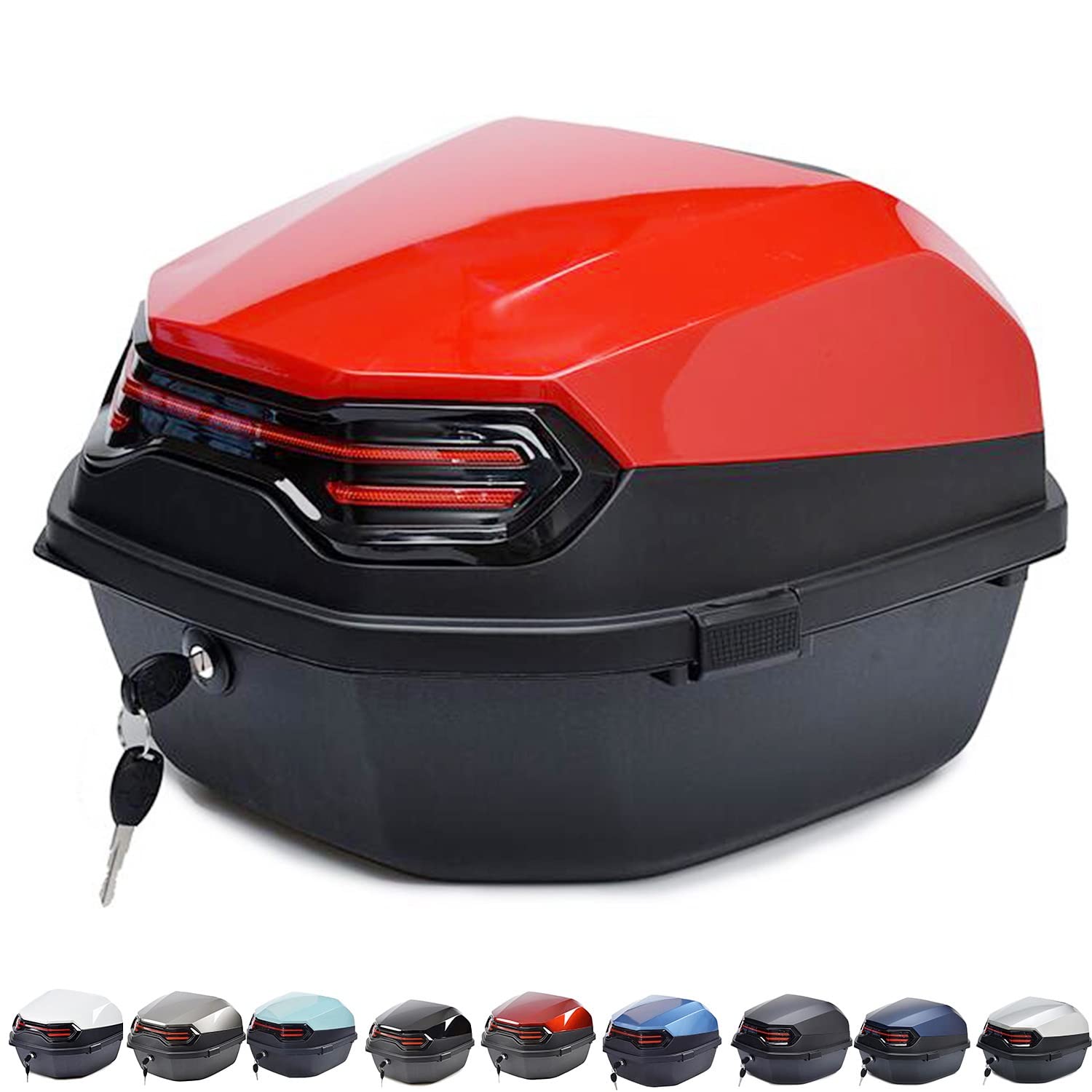 Amazon.co.jp: バイク リア ボックス トップケース 35L 容量 リア