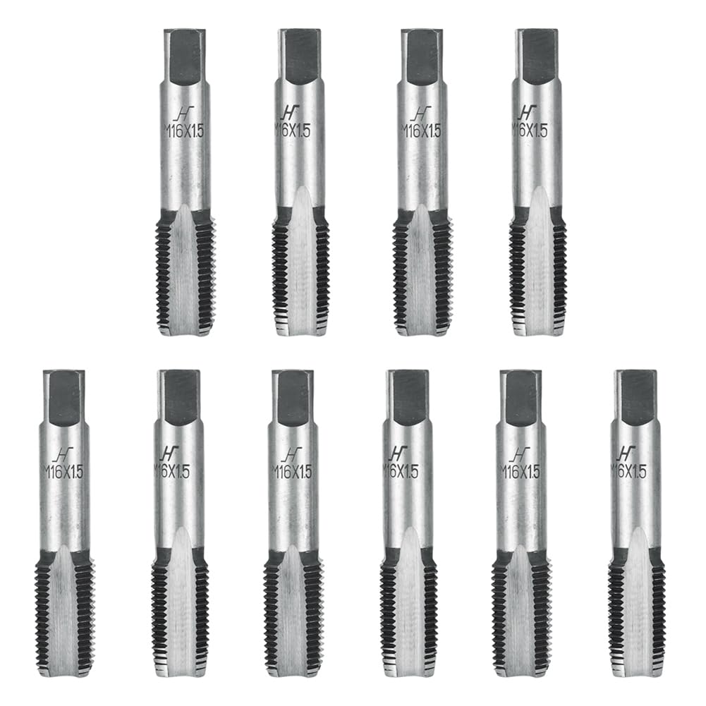 Jnchdghwa As Shown 5 Pair Right Taps Straight Fluted Fine Thread Metric Hand Tap Drill Thread Forming Machine Tap Bits