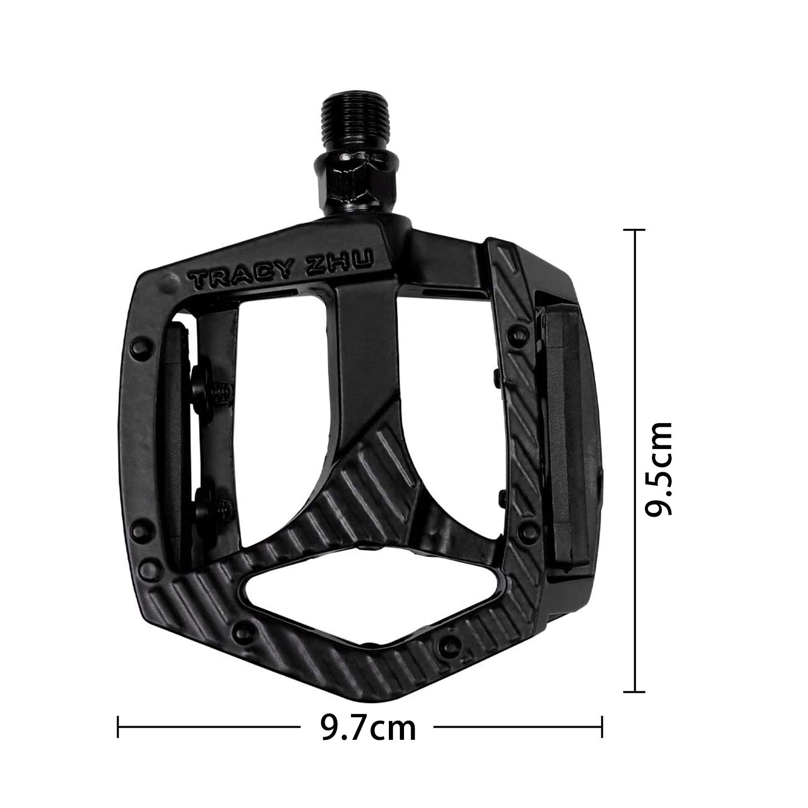 【新品・未使用】アルミ製フラットペダル スペード型_9/16 ROCKBROS 自転車 ペダル フラット 9/16インチ アルミ スパイク