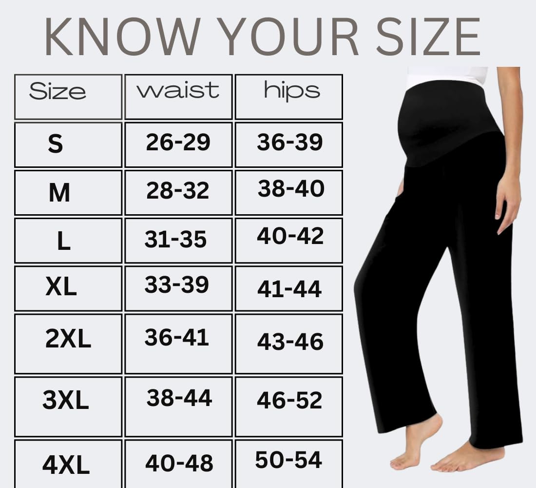 Fashiospice Maternity Plazo Pant for Pregnancy, Pants for Pregnant Women for Ultimate Comfort (L-Black) - Image 6 thumbnail