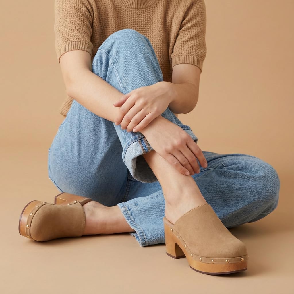 CUSHIONAIRE Women's Gibbons Faux Wood Clog with Memory Foam Padding, Wide Widths Available - Image 2