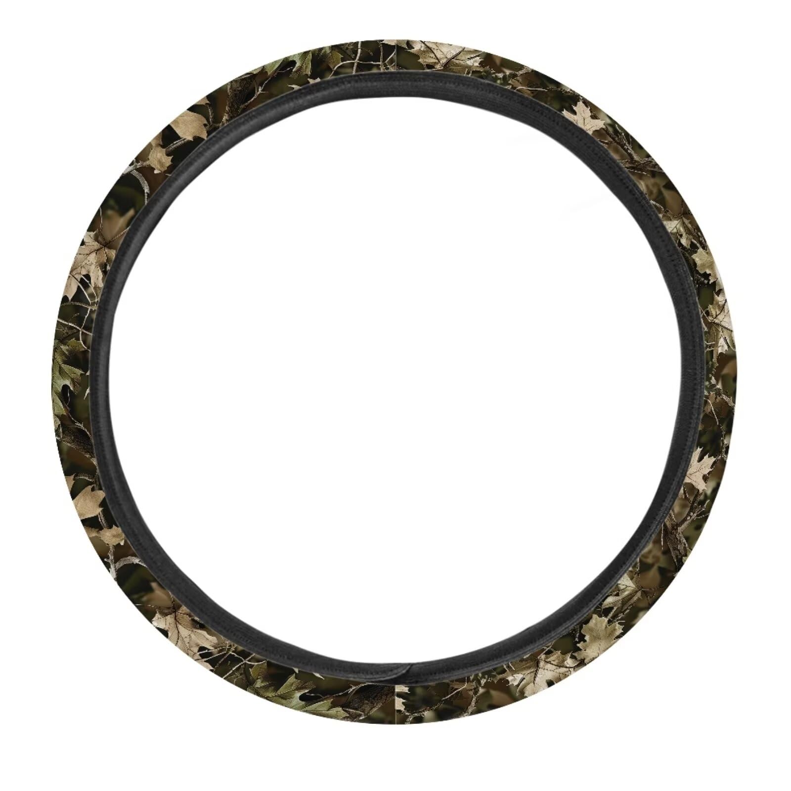 JOAIFO Camo Steering Wheel Cover for Trucks, SUV, Sedan, Breathable Car Steering Wheel Cover Protector Non-Slip, Car Accessories for Women, for Steering Wheel with a Diameter of 14.5