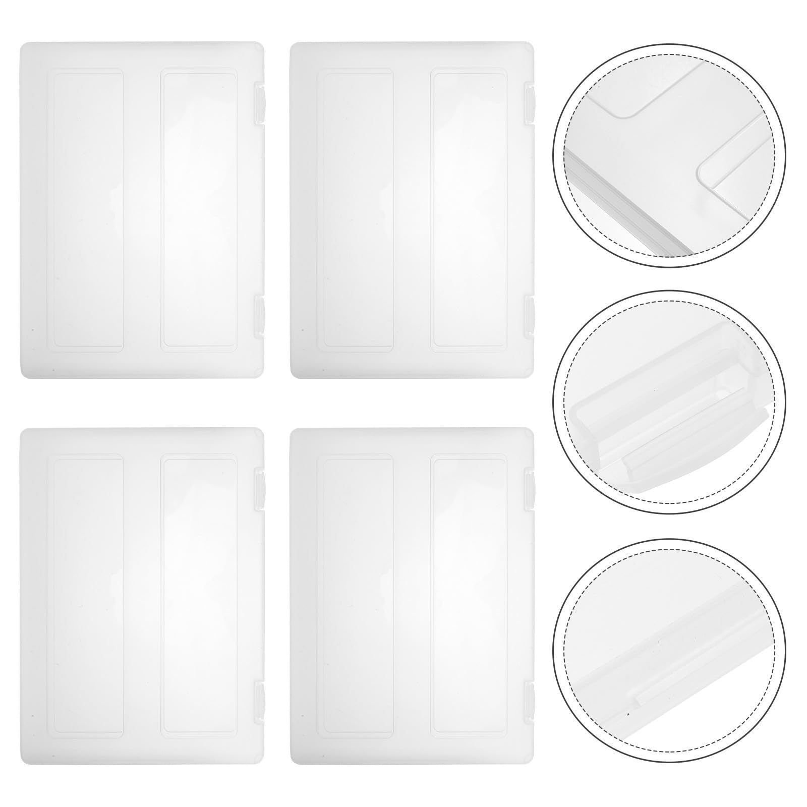 Tofficu Juego de 4 Cajas de Almacenamiento Portátiles para Documentos A4, Organizador Transparente de Papeles y Archivos de Oficina Material Pp y Diseño Compacto