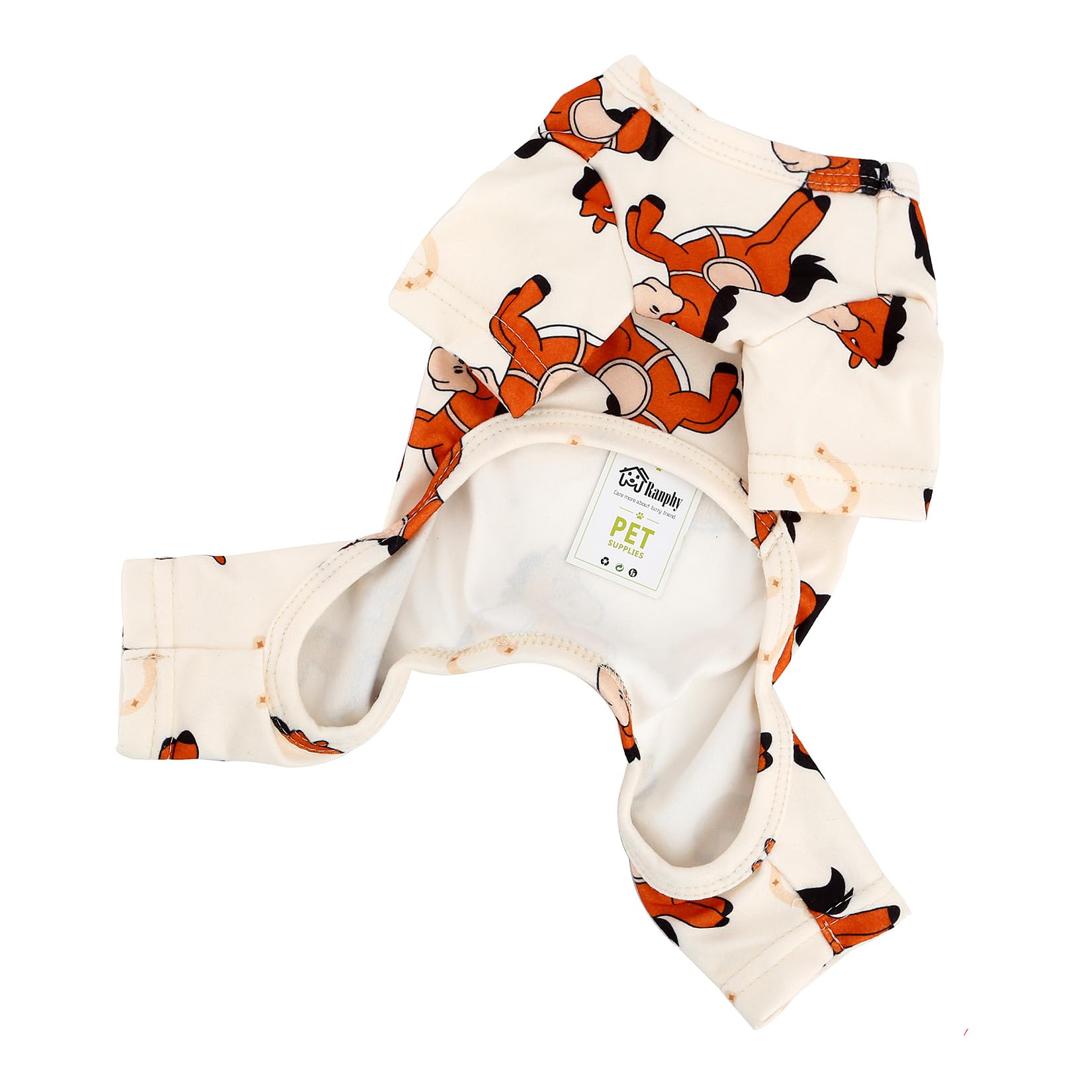 XHYRHTS Pyjama en Polaire imprimé Mignon pour Petit Chien, Chiot, Combinaison Pull avec Anneau en D Yorkie Chihuahua, vêtements de Printemps et d'été, vêtements pour Chat, Cheval, M