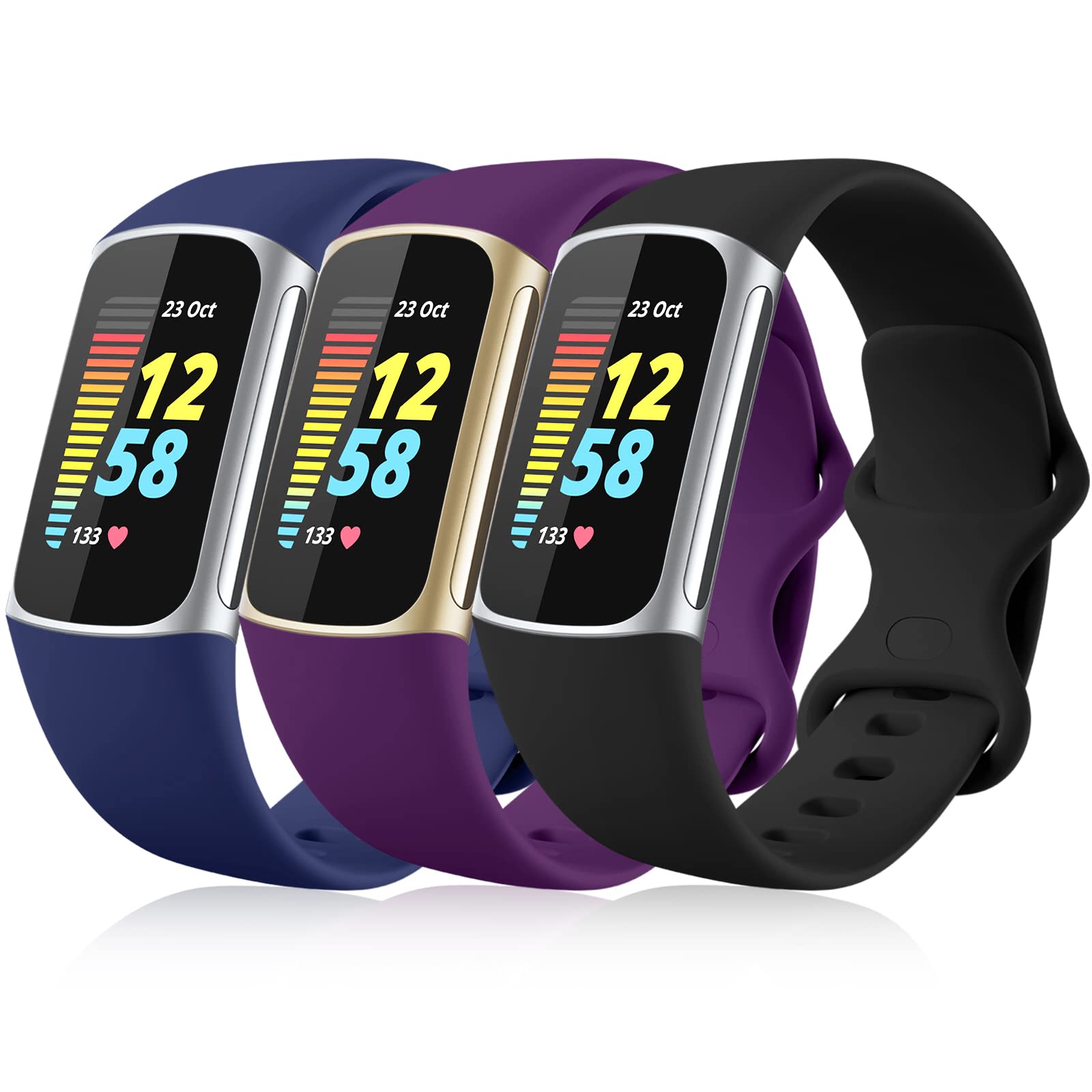 Maledan Sport Band Compatible with Fitbit Charge 5/Charge 6 Bands for Women a...