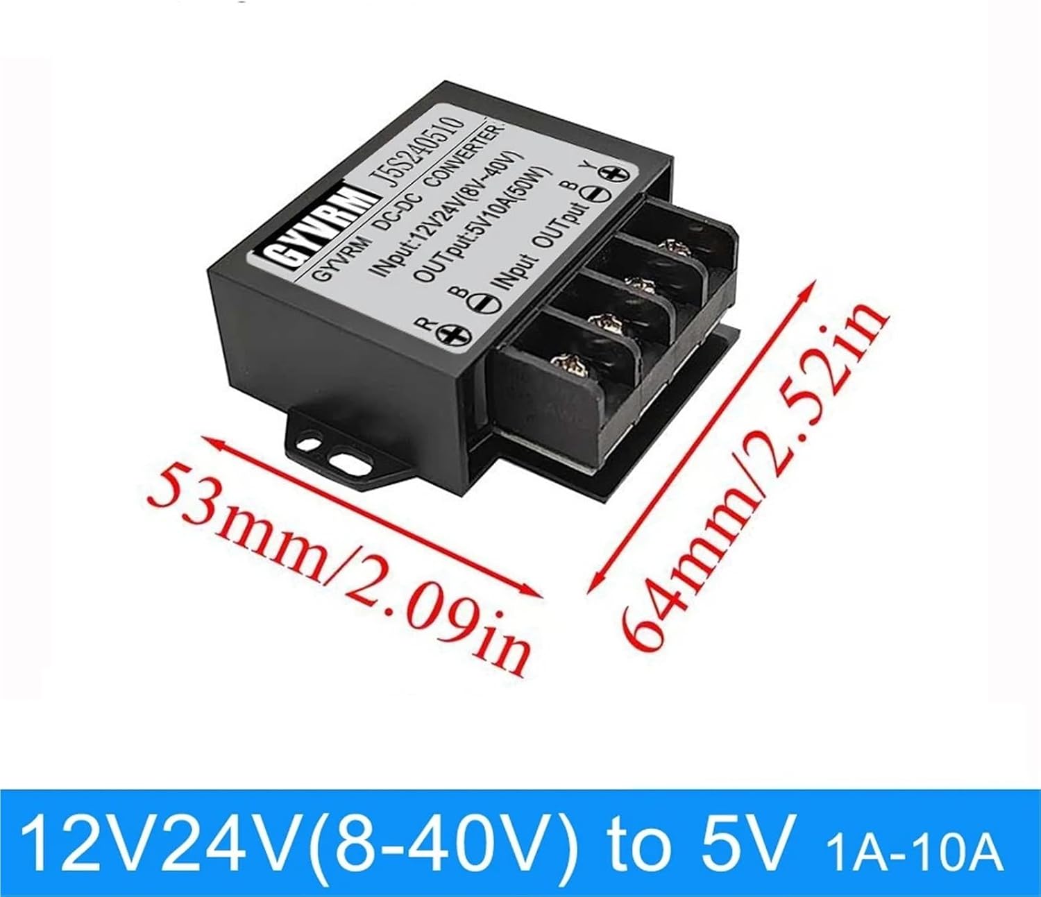 12V/24V (8-40V) to 5V DC Converter 1A 2A 3A 5A 6A 8A 10A Power Supply Adapter 1Pcs | 3A