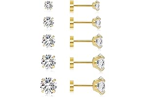Petite Gem Flat-Backed Studs: The Perfect Earring Solution