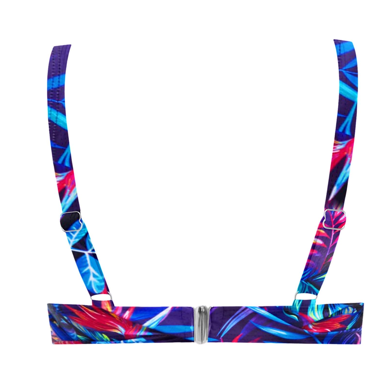 Generisch Bikini Mujer Set Traje de Baño Traje de Baño Mujer Bikini con aros Parte Superior Push Up Swimmoberteil BH Acolchado Badeanzugoberteile 2025