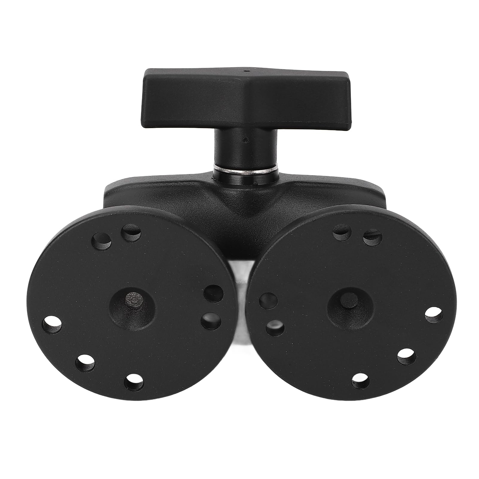 Supporto a Doppia Sfera per Carichi Pesanti, Adattatori a Sfera di Dimensione C da 1,5 Pollici Braccio a Doppia Presa con 2 Piastre Rotonde, per Tablet, Telefono, Fishfinder, in