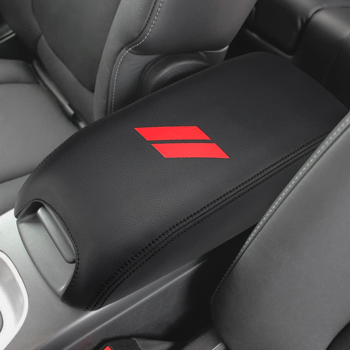 INTGET Center Console Cover for 2011-2020 Dodge Journey Accessories Leather Middle Armrest Cover Arm Rest Box Lid Protector Car Seat Box Cover for