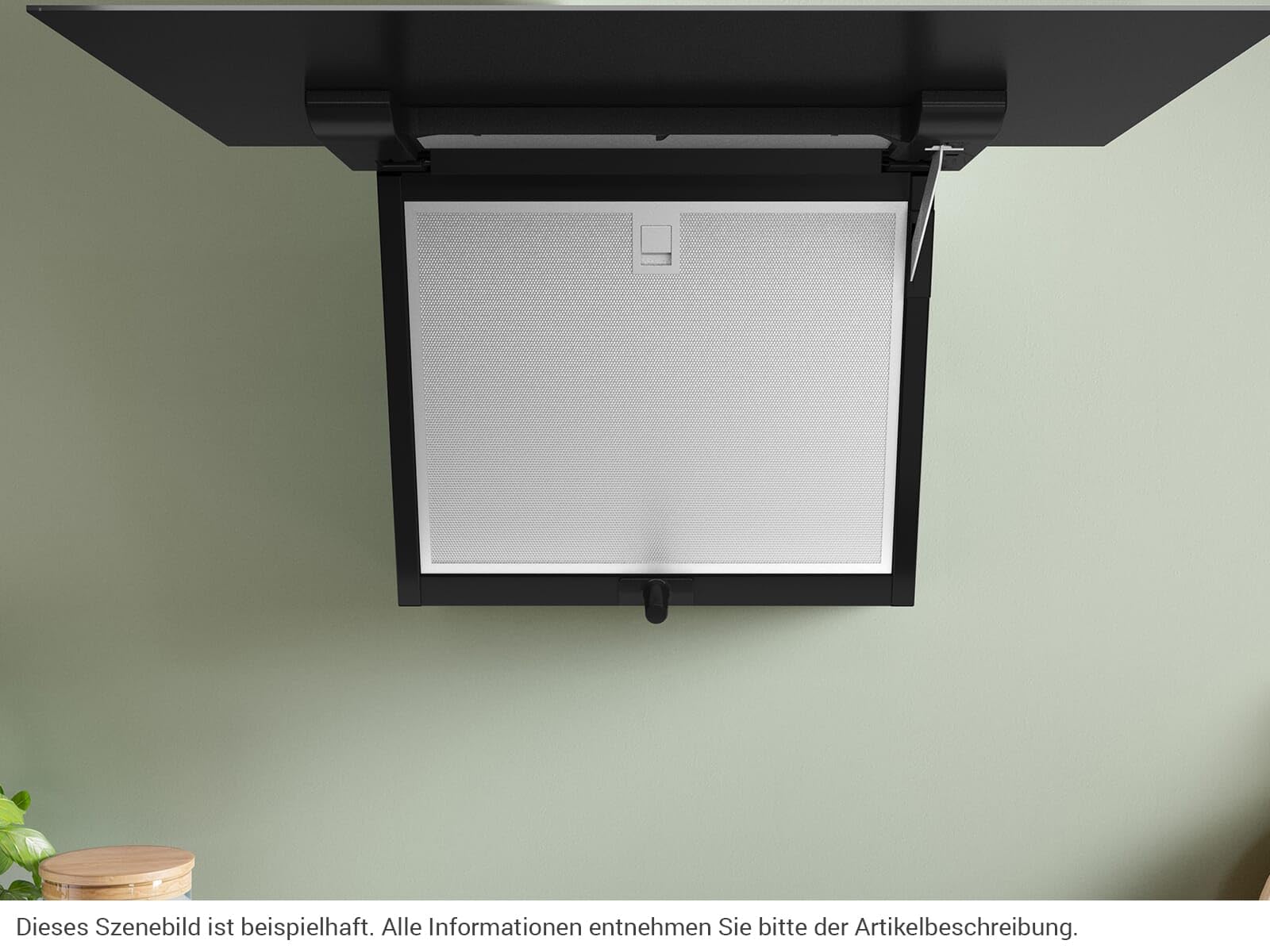 Bosch DWJ67FN60 Série 4 Hotte aspirante intelligente, 60 cm de large, fabriquée en Allemagne, recirculation, moteur silencieux et efficace, contrôlable sur plaque de cuisson, verre transparent, noir