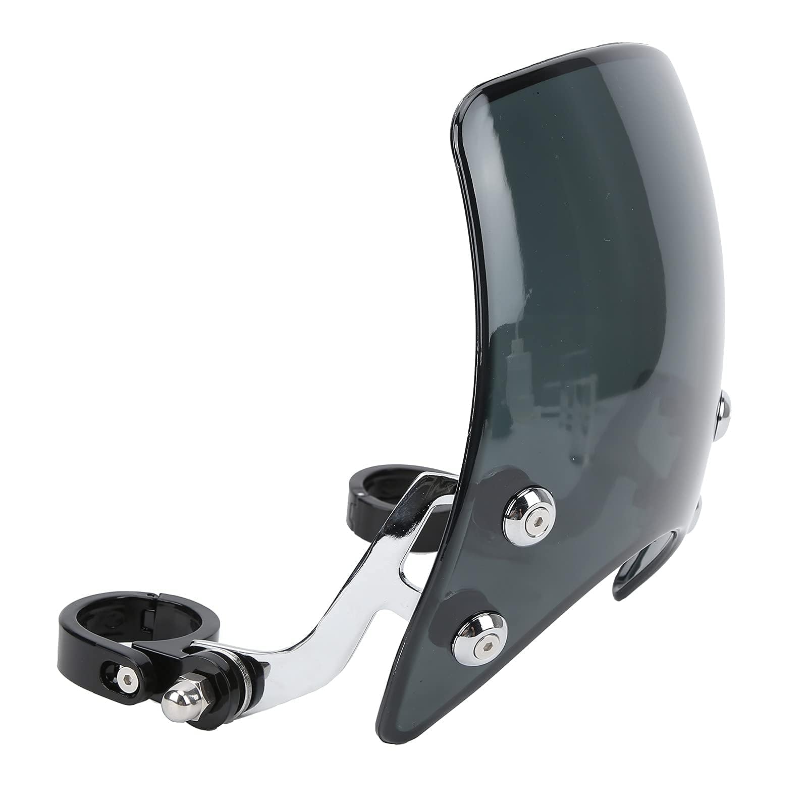 Parabrisas de Motocicleta, Faro de Parabrisas de Motocicleta Carenado 180 ° Ajustable Universal para Horquilla Delantera de 1,5-1,6 Pulgadas (negro) (Negro)