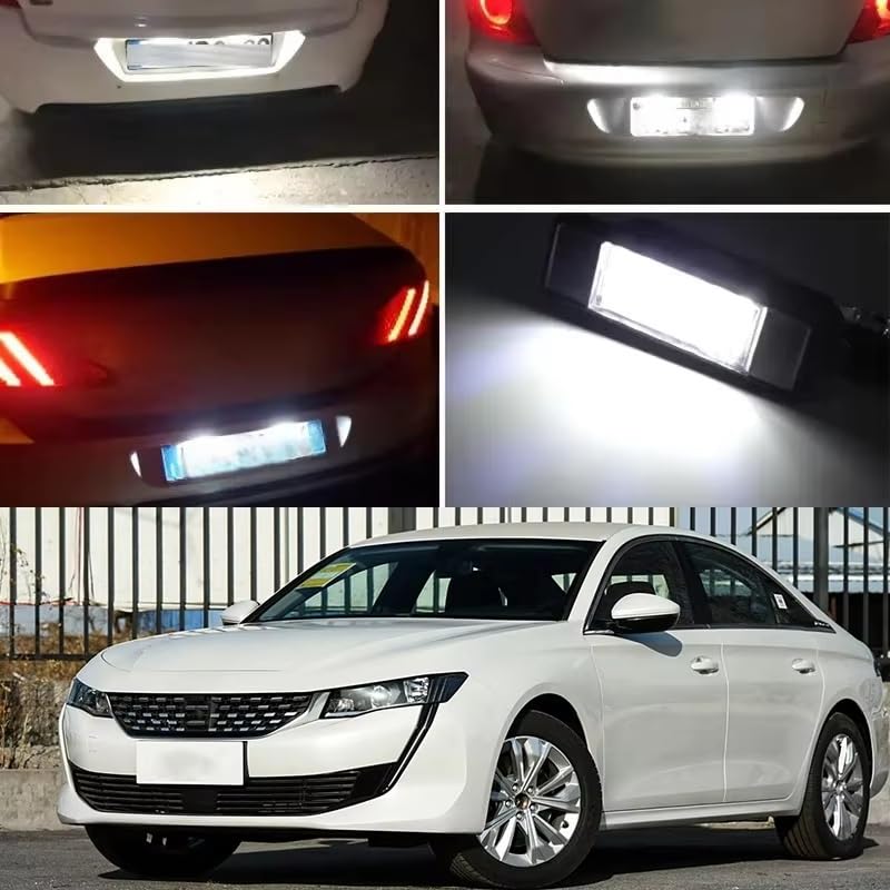 Luz trasera de matrícula para Citroën C5 II C6 C8 recambio de lámpara para parachoques 6