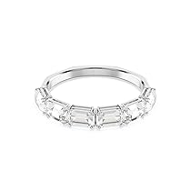 Swarovski Bracciale rigido Millenia, Taglio ottagonale, Bianco, Placcato rodio