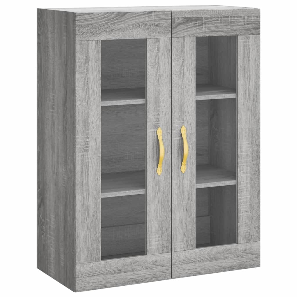 Armadio alto grigio Sonoma, 69,5 x 34 x 180 cm, con piedini in