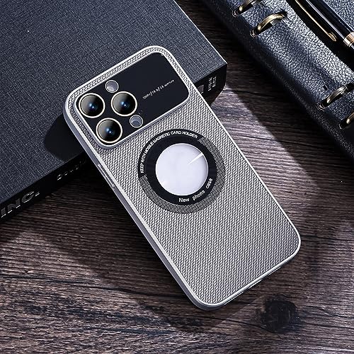 Coque antichoc iPhone 14 Pro avec protecteur de caméra intégré argent mat