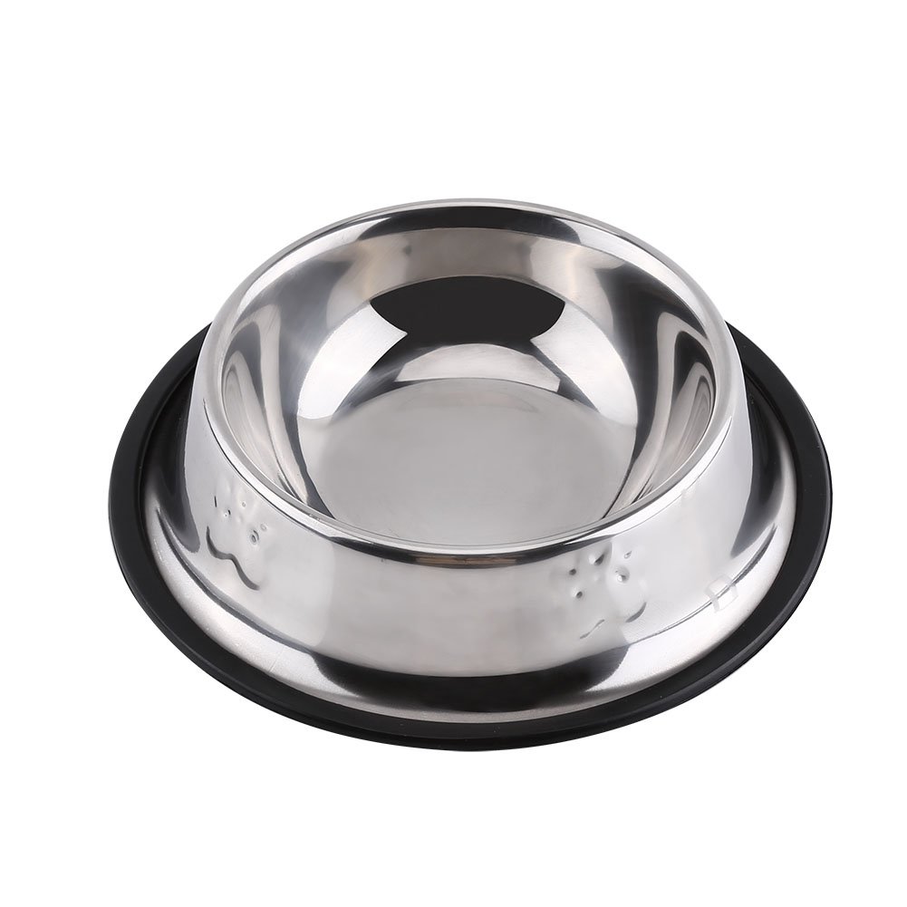 Kketeopt Stainless Steel Pet Bowl Durable Shock Resistant For Dogs Cats Food Water Feeder (15Cm)