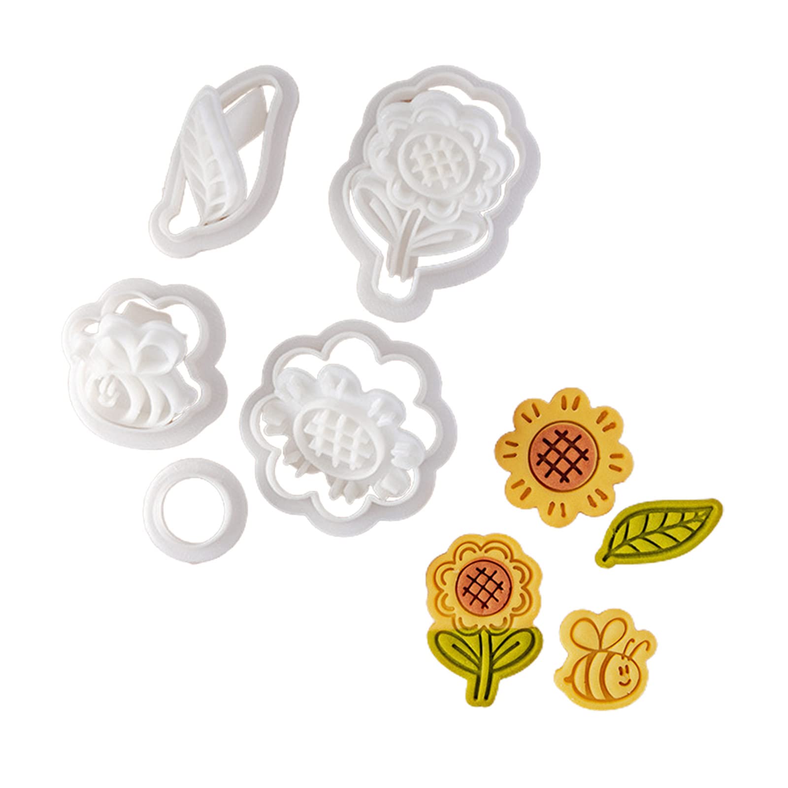 MALSSE Cookie Sunflower Bee Shaped Biscuit Mold Baking Tool Kitchenware Baking Lover Cookie for Kids