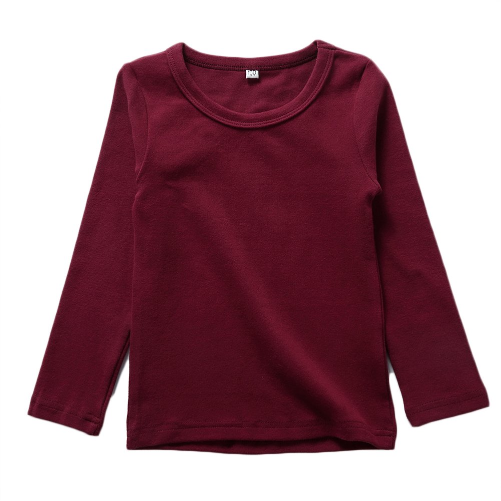 KISBINI Unisex Girls Cotton Long Sleeve T-Shirt Top Tees
