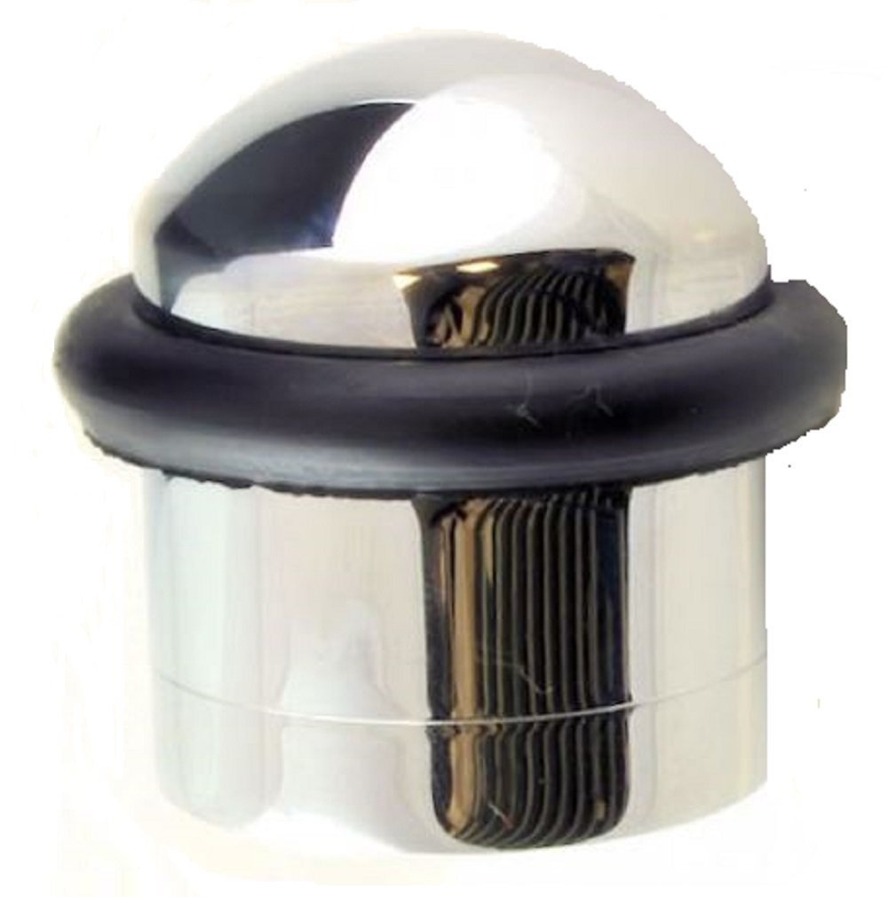 Solid Domed Top Floor Mounted Concealed Fix Door Stop - 32mm Diameter (Polished Chrome) by Carlisle Brass