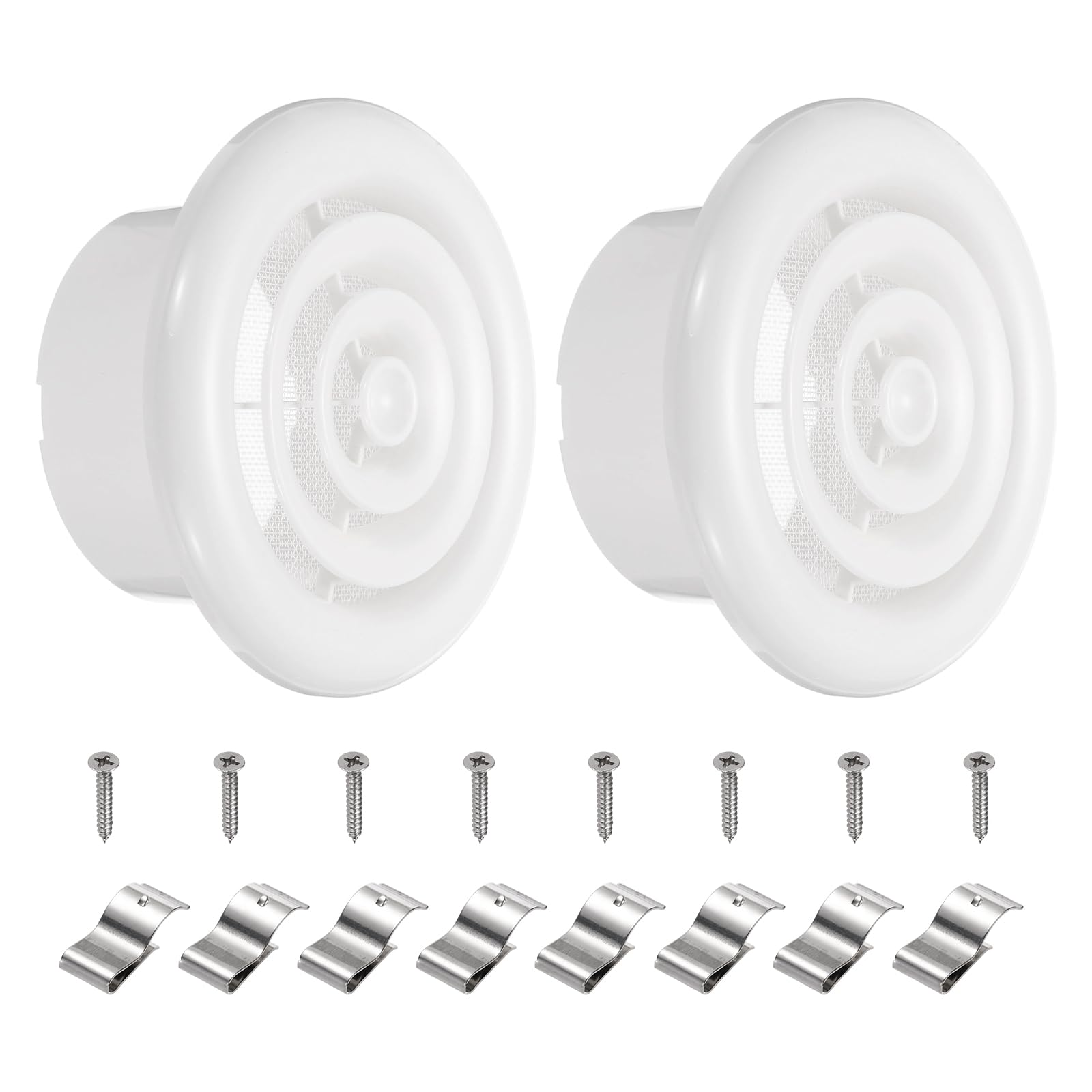 Bouche d'aération blanche PATIKIL en ABS haute résistance, finition ronde 4" raffinée
