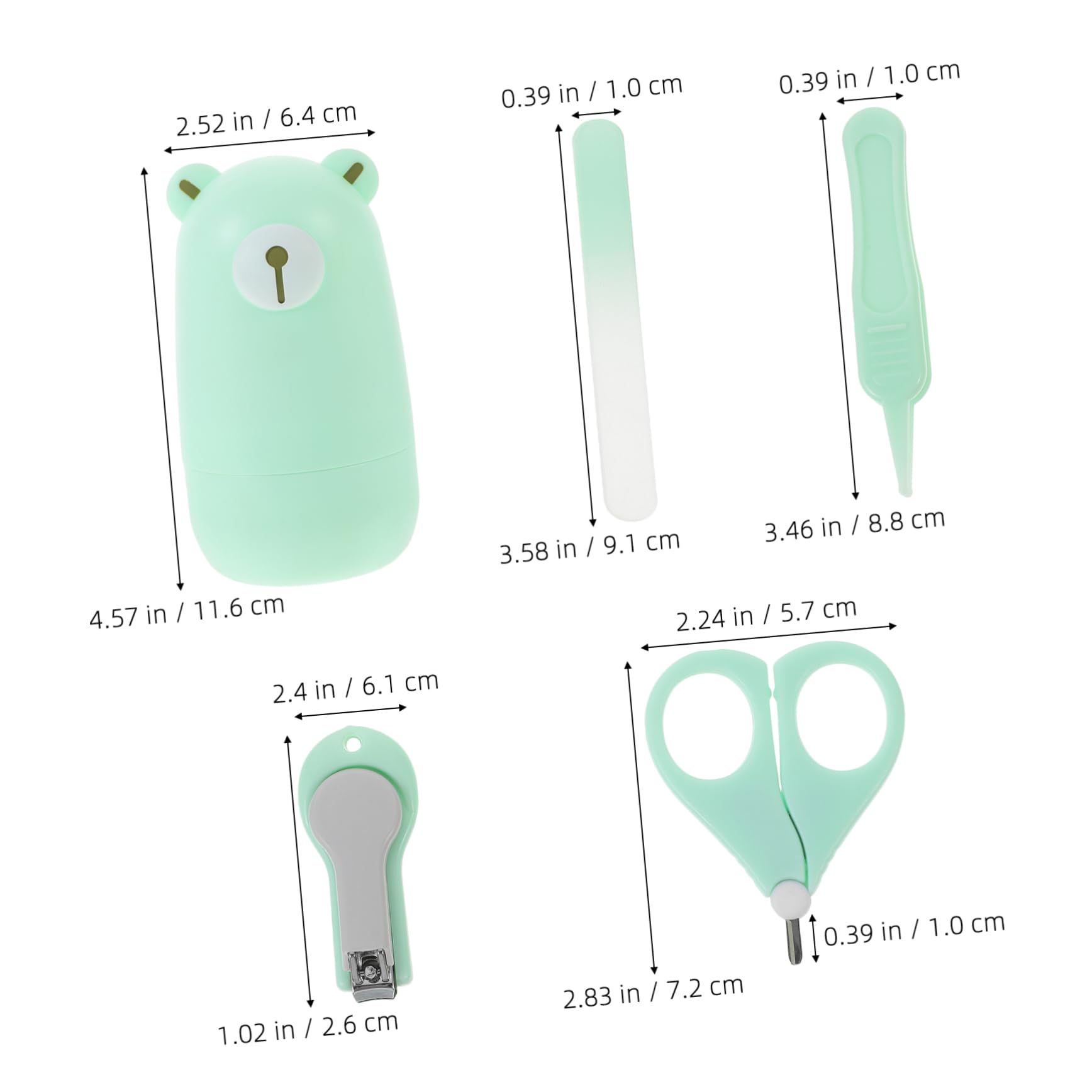 Yardwe Nail Clippers for Newborns 1 Set Nail Clipper Set Scissors Grooming and Easy to Use