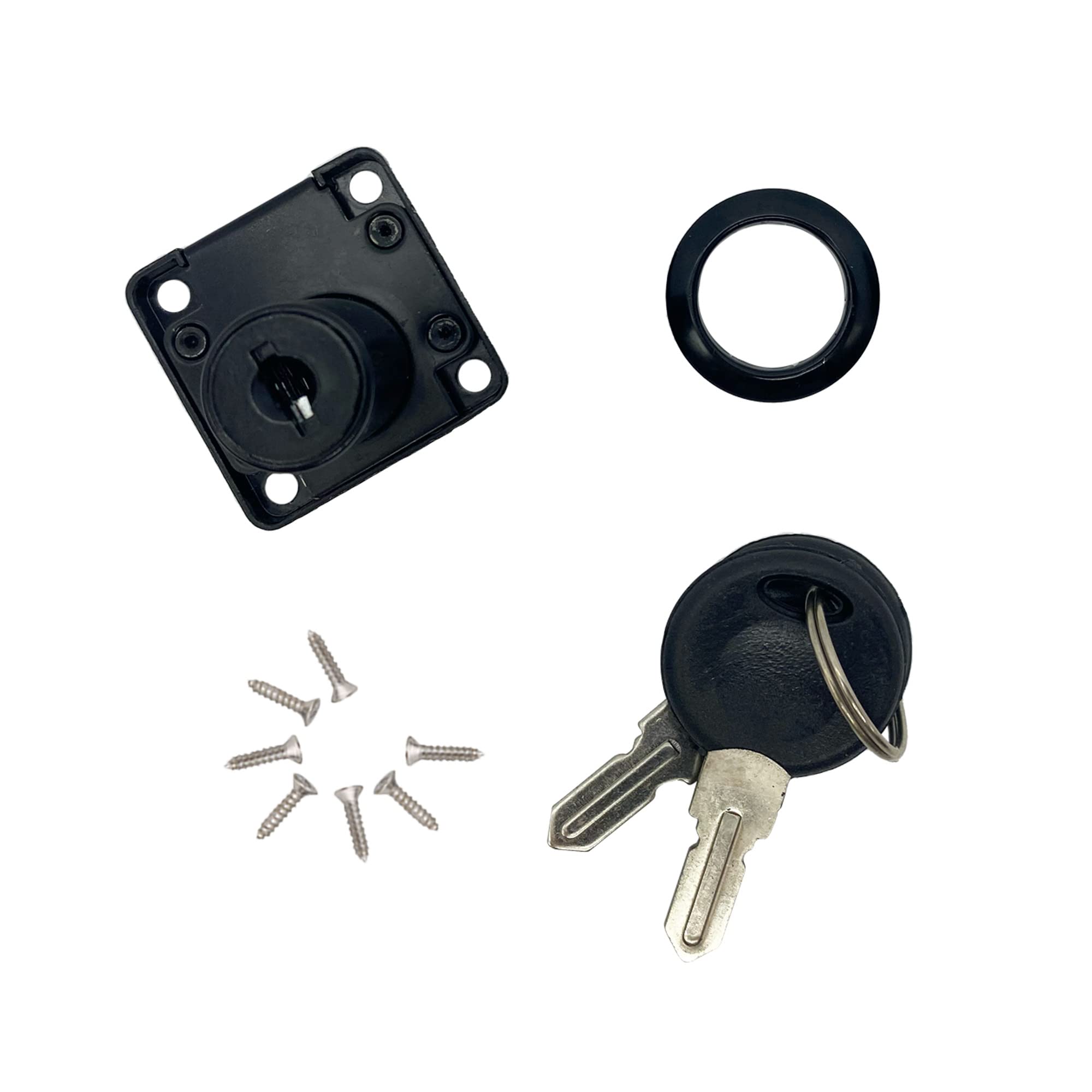 Uxcell Lot De 4 Serrures à Came Pour Tiroir D'armoire, Cylindre De 2,8 Cm De Long Pour Panneau D'une épaisseur Allant Jusqu'à 2,2 Cm, Clés Identiques