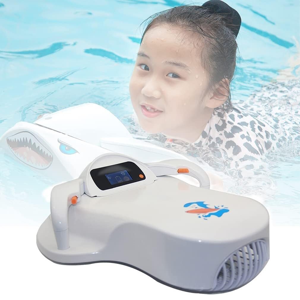 CHIPEL Scooter Submarino, Tabla de Surf eléctrica de 350 W, Scooter Submarino for niños, Tabla de Surf eléctrica Flotante, Velocidad de rotación de 2 Niveles, for Buceo, natación, Snorkel, Aventuras