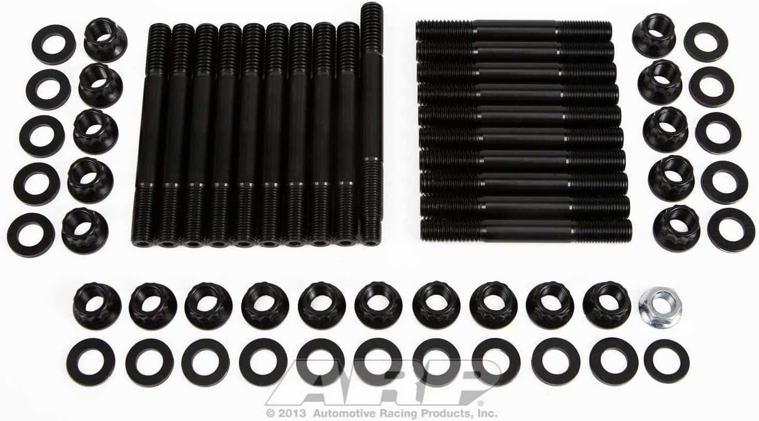 ARP Main Stud Kit, 12 Point Nuts, 4-Bolt Mains, Chromoly, Black Oxide, Dart LS Next Block, GM LS-Series, Kit
