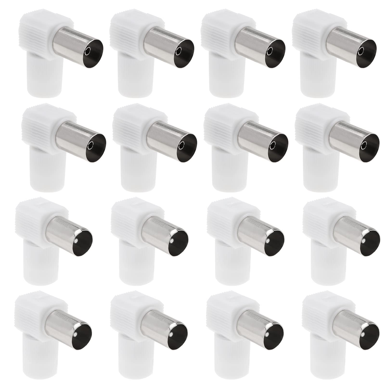 16 Pièces Connecteurs Coaxiaux TV Angle 90° – Prise Mâle Et Femelle Pour Câble Antenne, Installations étroites